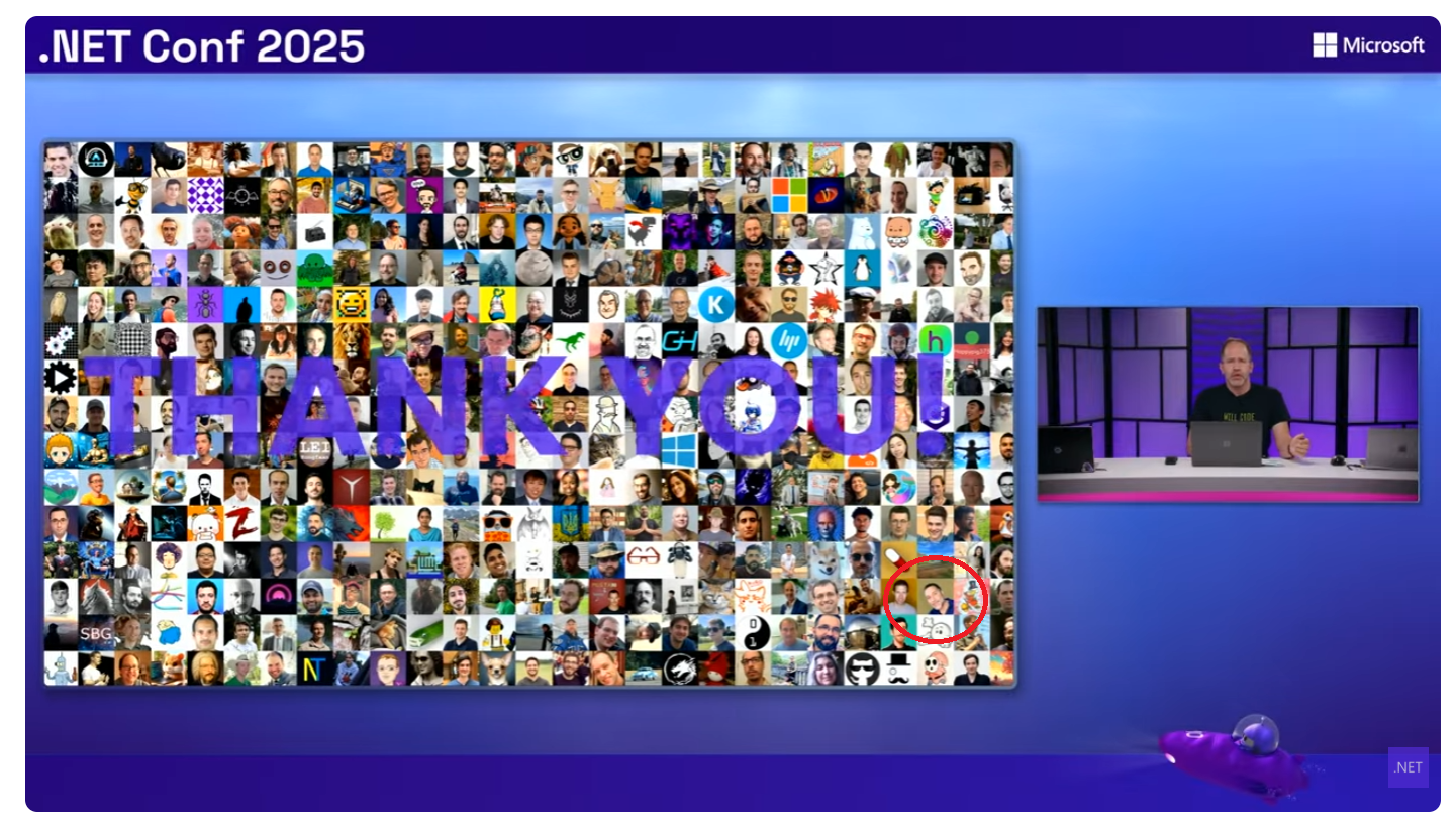 .NET Conf 2025 thank you to contributors